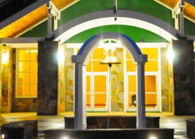TFS Student Activity Center Exterior at Night